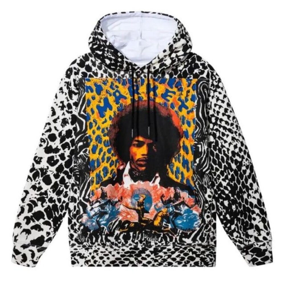 NWT NEW Rare Jimi Hendrix for Market Collab AOP Hoodie